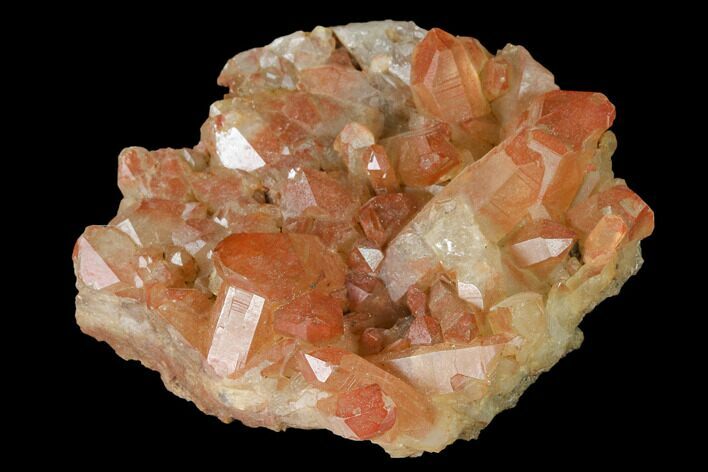 Natural, Red Quartz Crystal Cluster - Morocco #142934